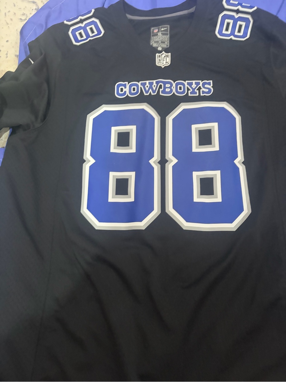 Nike Men's Crewneck Sweater in Black and Royal Blue #88